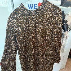 J Crew High Neck Polka Dot Mini Work Dress Size 10